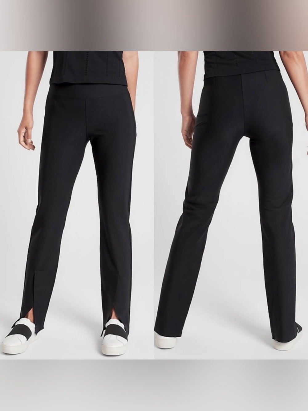 Athleta Interstellar Tight Black Size 12 Fitted High-Rise Fitted High-Rise Nylon